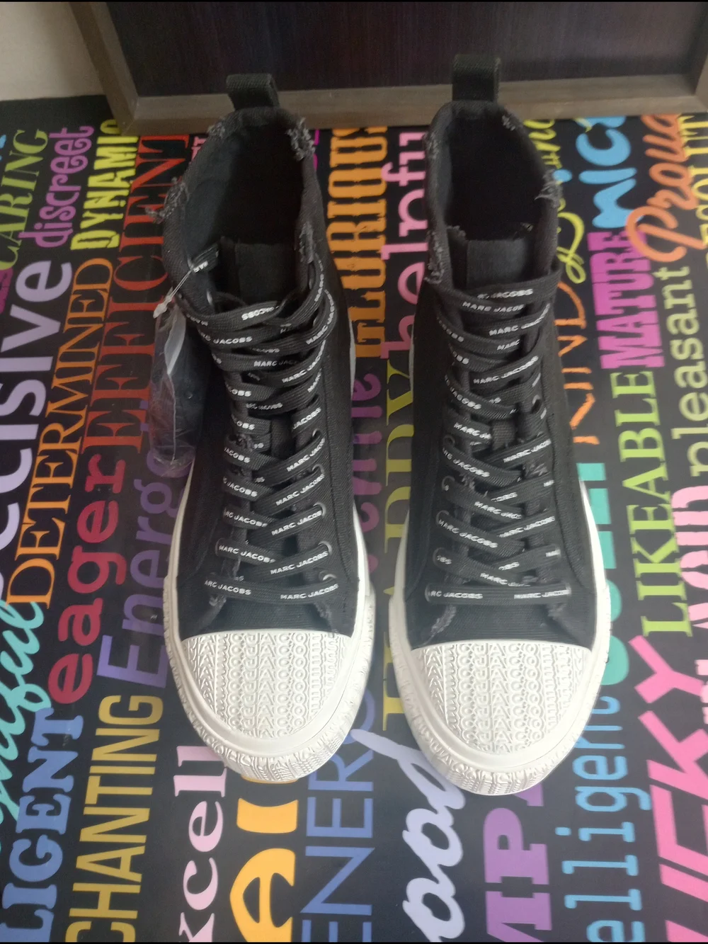 Black Canvas Marc Jacob High-Top Sneakers!.